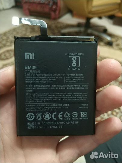 Аккумулятор bm39 Xiaomi mi 6