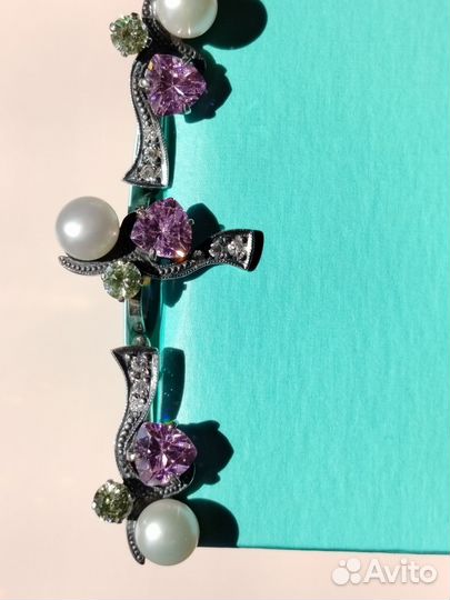 Серебряные серьги кольцо 925 винтаж