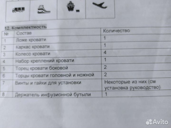 Медицинская кровать для лежачих больных