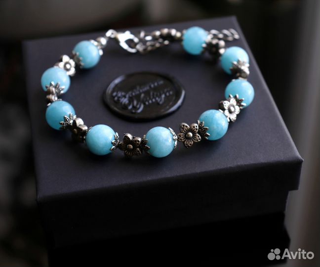 Браслет из аквамарина