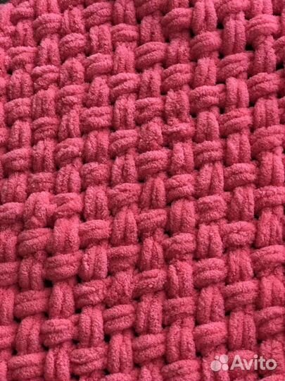 Плюшевый плед ручной работы