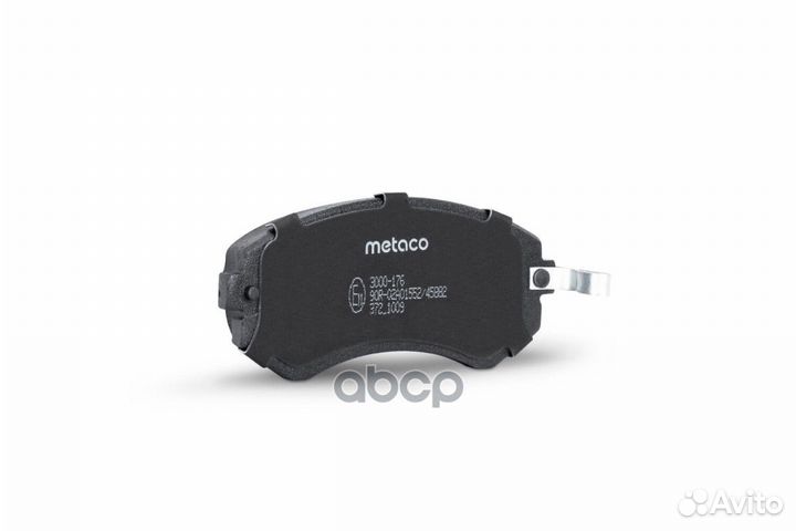 Колодки тормозные передние к-кт 3000-176 metaco