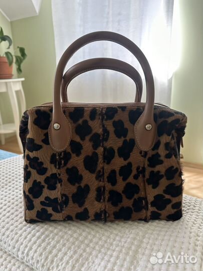 Сумка Da Milano меховая леопард