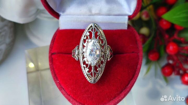 Винтаж кольцо альпийский хрусталь, 20 р-р, 925