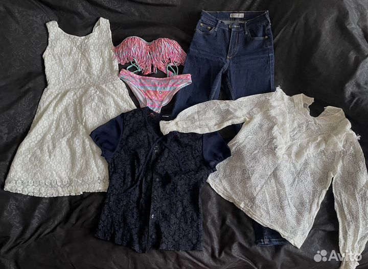 Большой пакет фирменных вещей на девушку 42-44