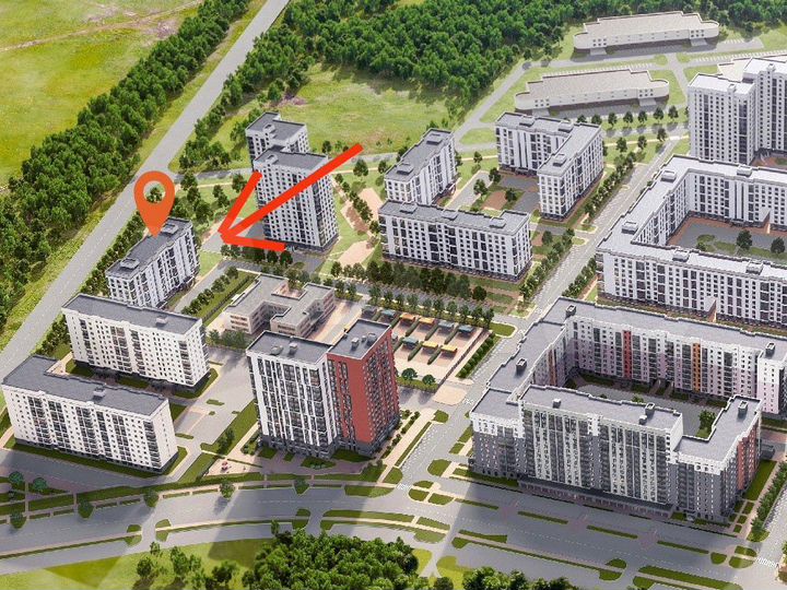 2-к. квартира, 54,5 м², 6/9 эт.