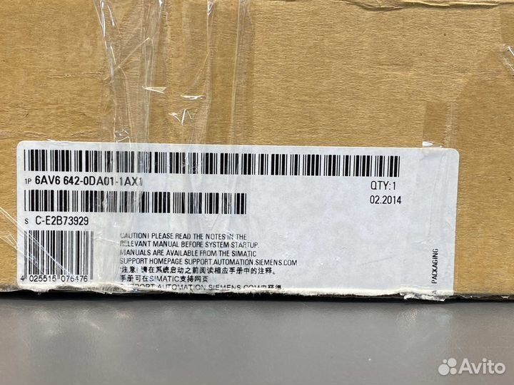 Siemens 6AV6 642-0DA01-1AX1 Панель, новая, 1 шт