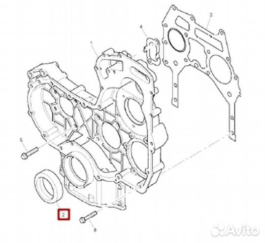 Сальник коленвала передний Perkins