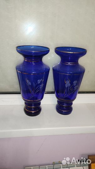 Ваза богемское стекло