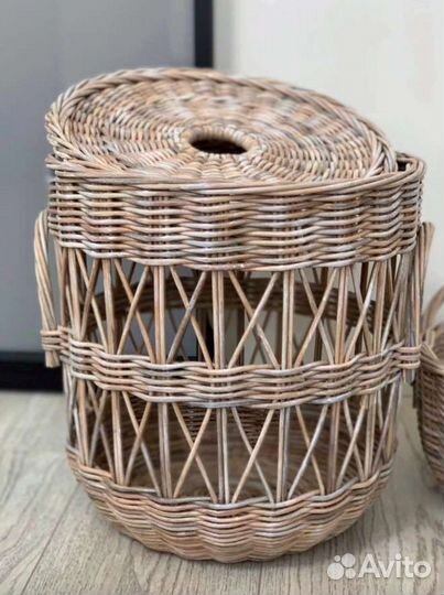 Корзина для белья из бумажной лозы