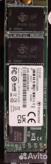 SSD накопитель Transcend 512 гб M.2