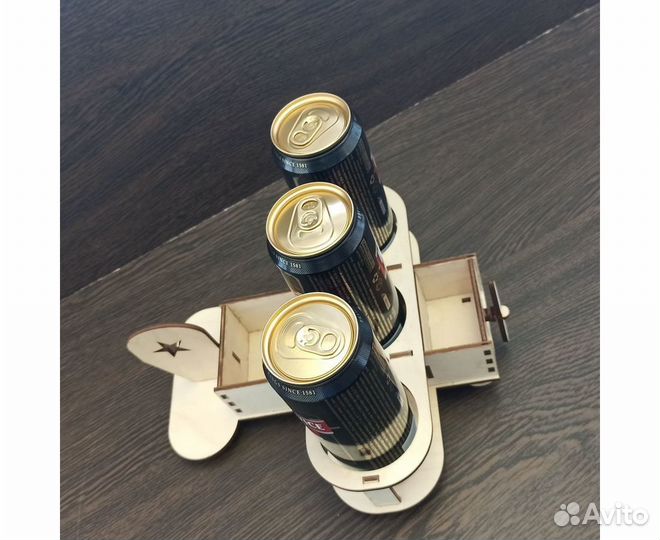 Самолет деревянный под пиво на 23февраля