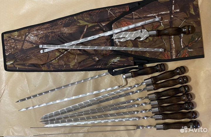 Набор шашлычный в чехле премиум подарочный