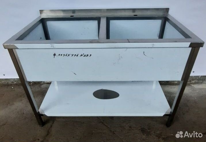 Мойка 2х секционная из нержавейки