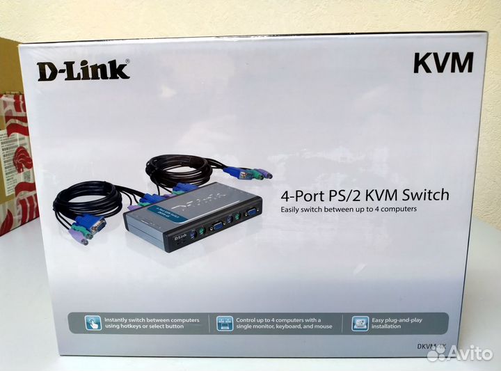 4-портовый KVM-переключатель D-Link dkvm-4K