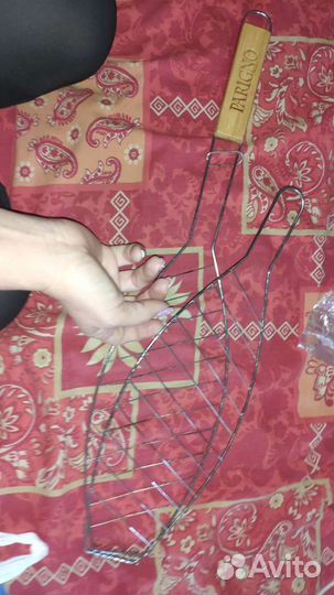 Решетка гриль нержавейка для мангала для рыбы