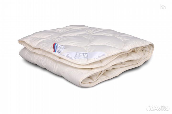 Одеяло всесезонное евро стеганное Каннабис