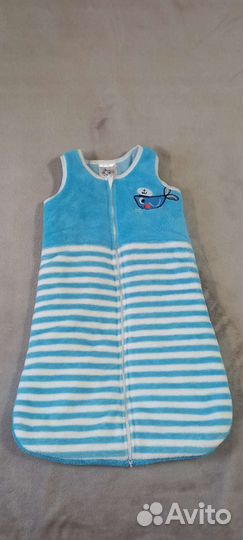 Кокон утепленный махровый на молнии для сна