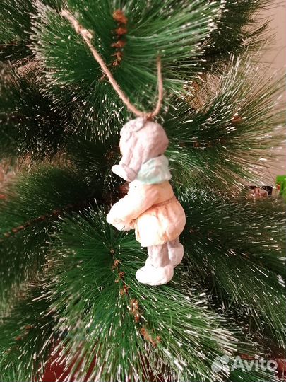 Ватная игрушка Мальчик со снежком