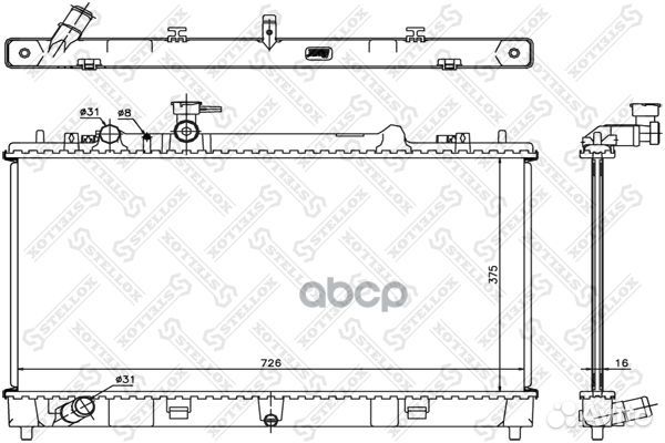 10-26702-SX радиатор системы охлаждения МКПП M
