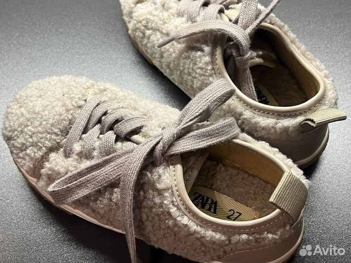 Меховые кеды zara