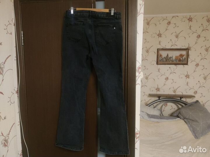 Черные джинсы клеш 46-48