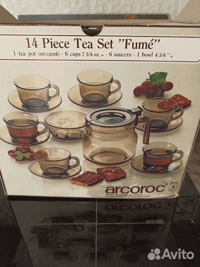 Чайный кофейный сервис из огнеупорного стекла