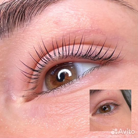 Вельвет ресниц /Ботокс 6Д. Оформление бровей