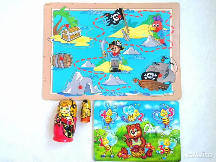 Развивающие деревянные игрушки пакетом