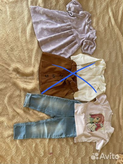 Фирменная одежда пакетом для девочки 86 92