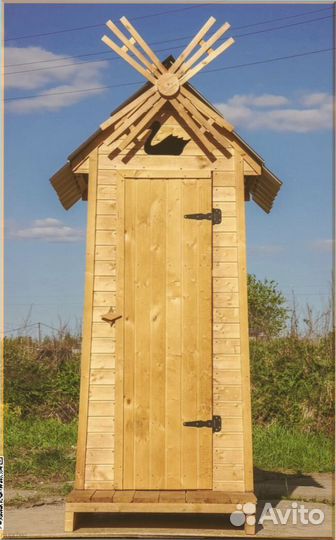 Дачный туалет деревянный KIG