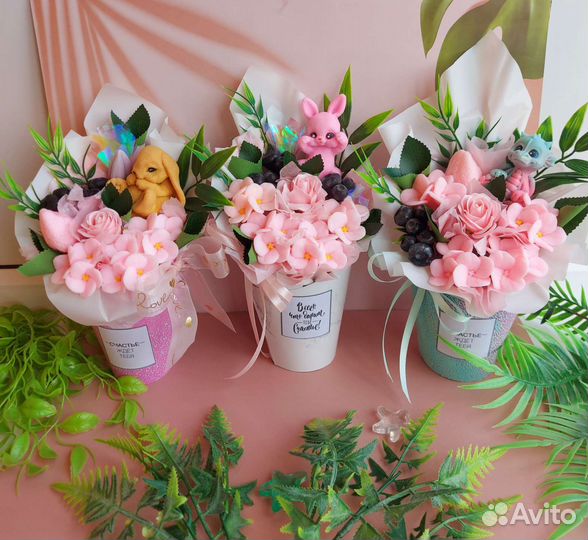 Букет цветов из мыла