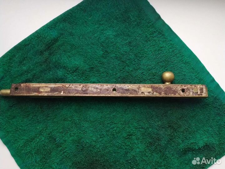 Задвижка, защелка щеколда.латунь 19 век 27 см