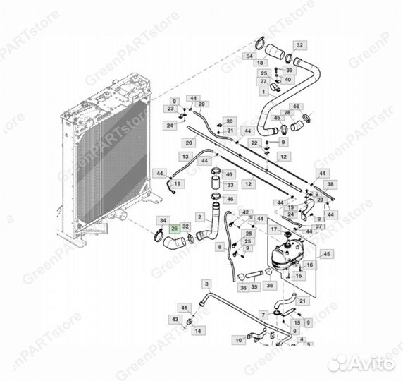 Шланг радиатора R543673