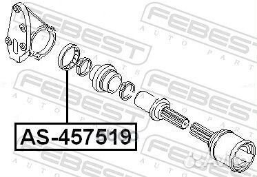 Подшипник приводного вала (45x75x19) (ford focus