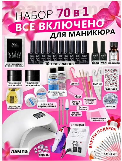 Набор для маникюра 70 в 1
