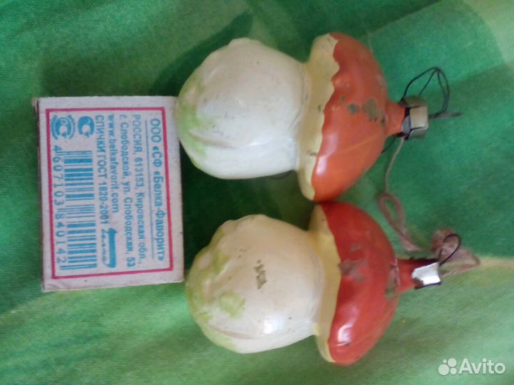 Елочные игрушки,грибы,ссср