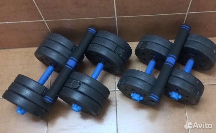 Гантели по 10 кг по 15 кг Разборные