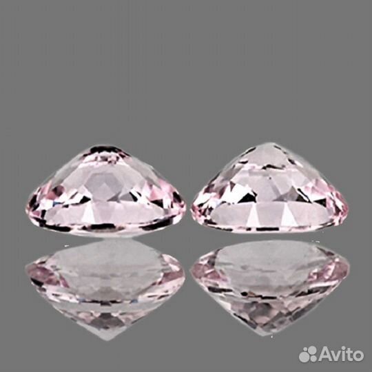 Морганит натуральный 5,75Ct 11х9мм 2шт VVS Овал