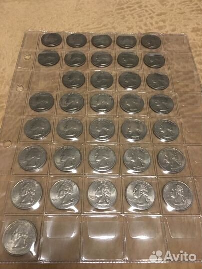 Коллекция монет quarter dollar liberty