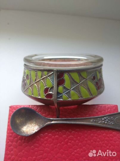 Мельхиоровая солонка