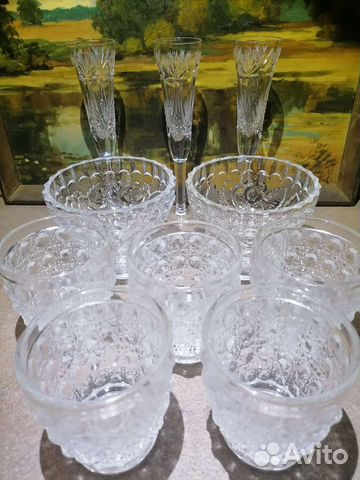 Советское прессованое стекло, хрусталь