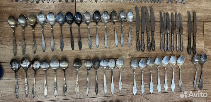 Мельхиоровые столовые приборы СССР. Кольчугино