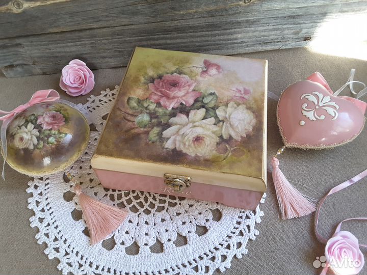 Набор подвесок в шкатулке интерьерное украшение