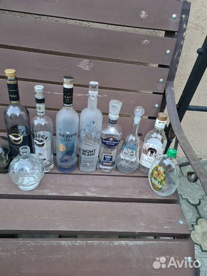 Бутылка стеклянная разного обьема