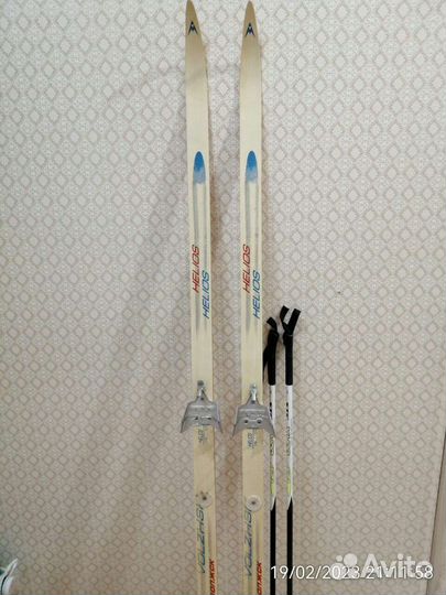 Лыжи беговые деревянные