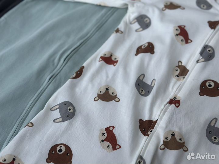 Новые слипы на молнии 3шт H&M 80