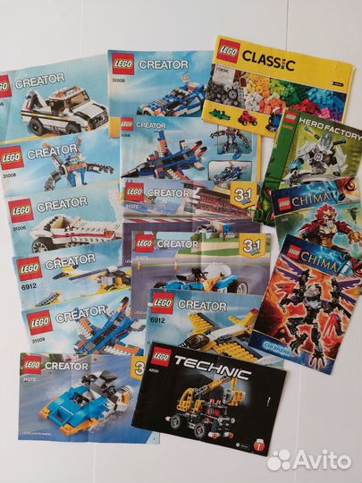 Lego россыпью с инструкциями, 6,5 кг