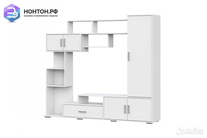 Стенка Диско белый текстурный