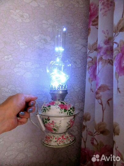 Керосиновые лампы с декором и подсветкой